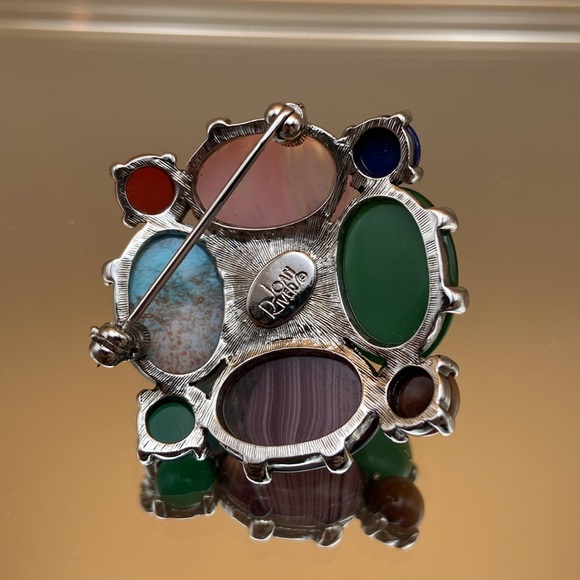 Joan Rivers Multi Colour Stones, Crystals & Rhinestone Brooch. Flowers & Cross. - Picture 2 of 12